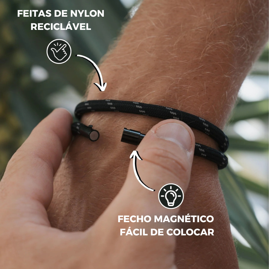 Schwarzes minimalistisches Seilarmband