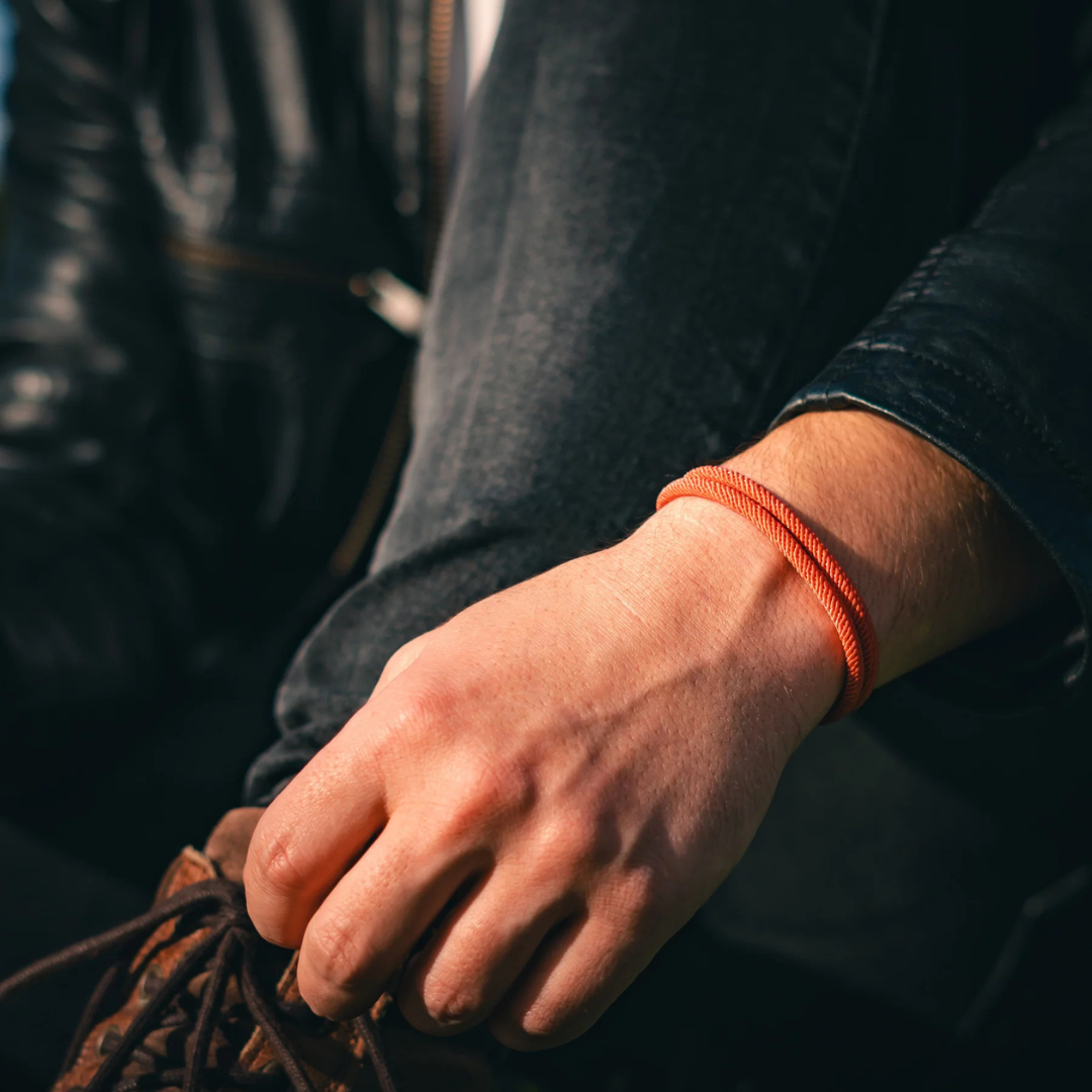 Orange minimalistisches Seilarmband