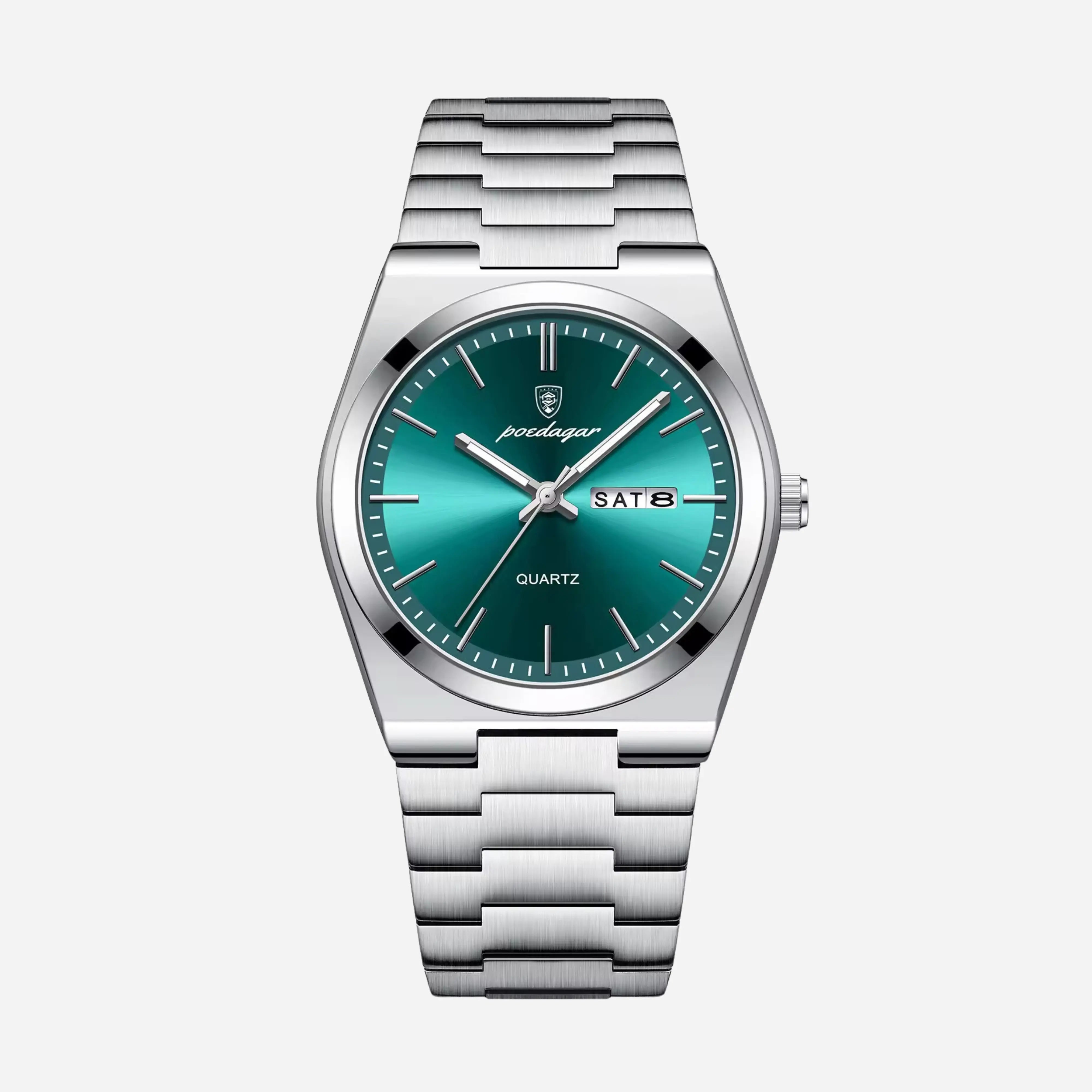 Gold Steel Watch Gold Dial Day Datum