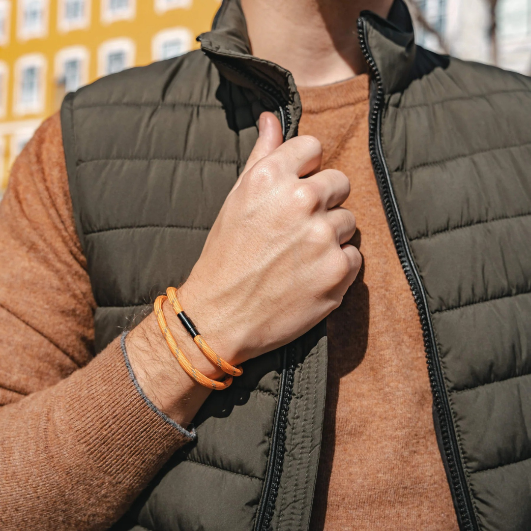 Orange minimalistisches Seilarmband