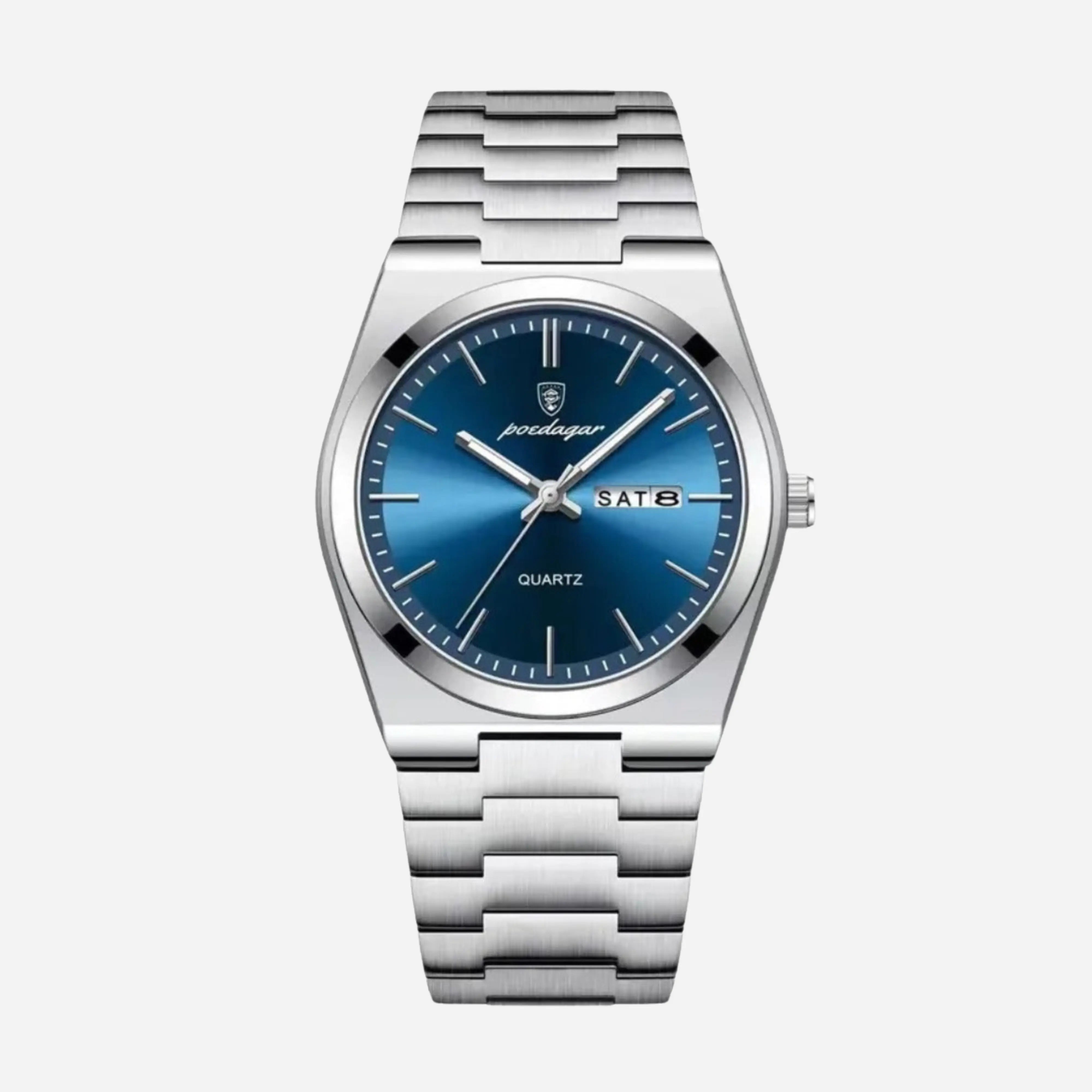 Gold Steel Watch Gold Dial Day Datum