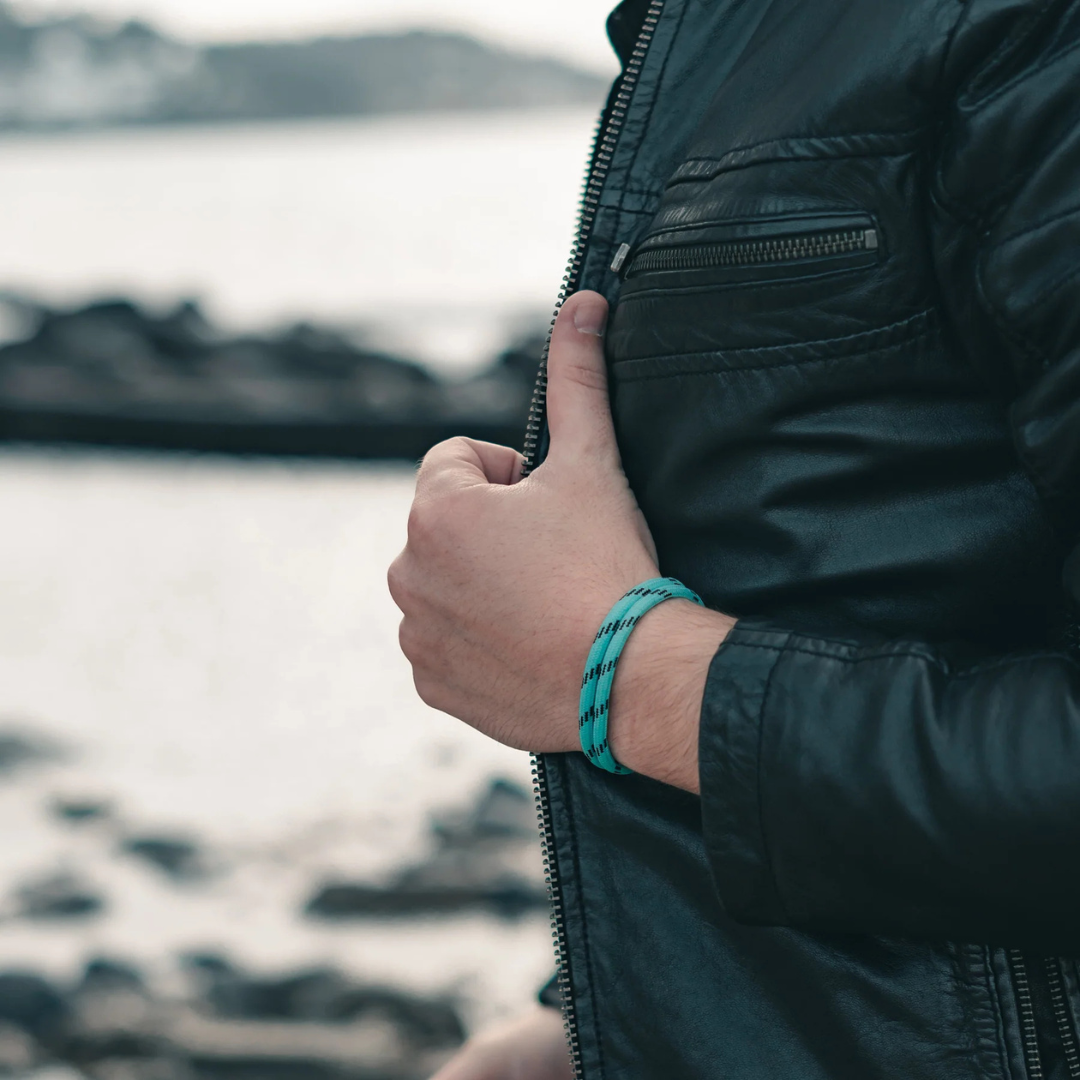 Hellblau minimalistisches Seilarmband