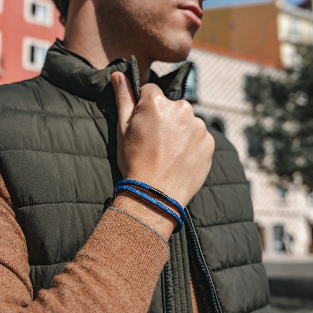 Dunkelblau minimalistisches Seilarmband