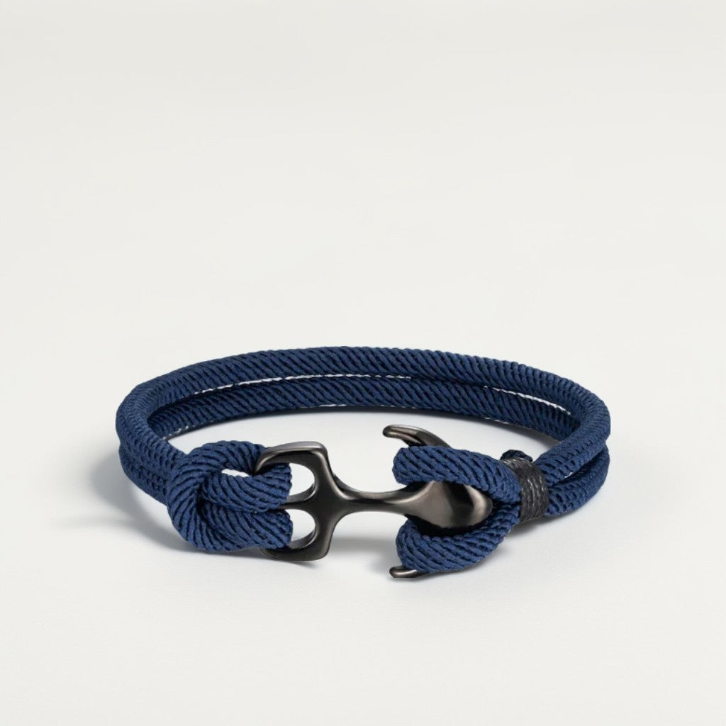 Blue Anchor Rope Bracelet