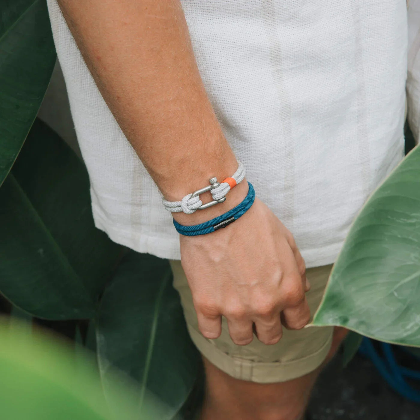 Blaues minimalistisches Seilarmband