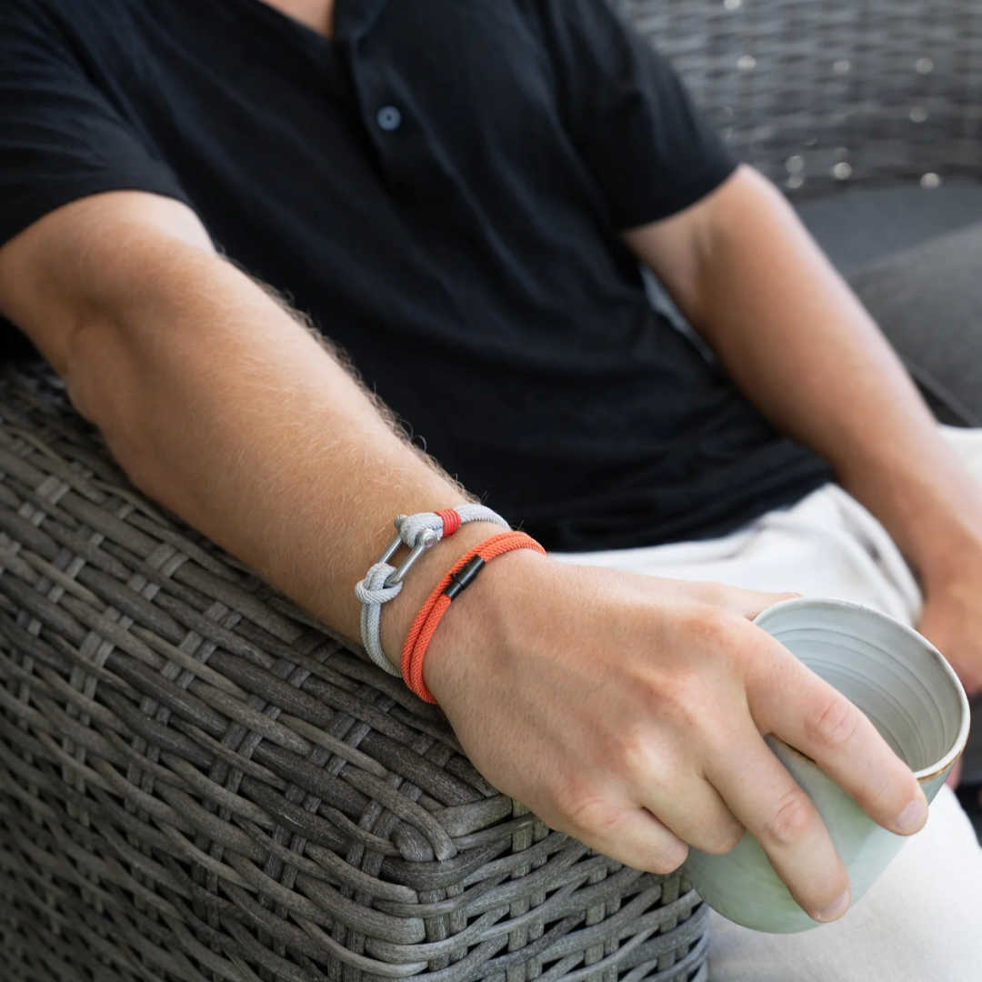 Orange minimalistisches Seilarmband