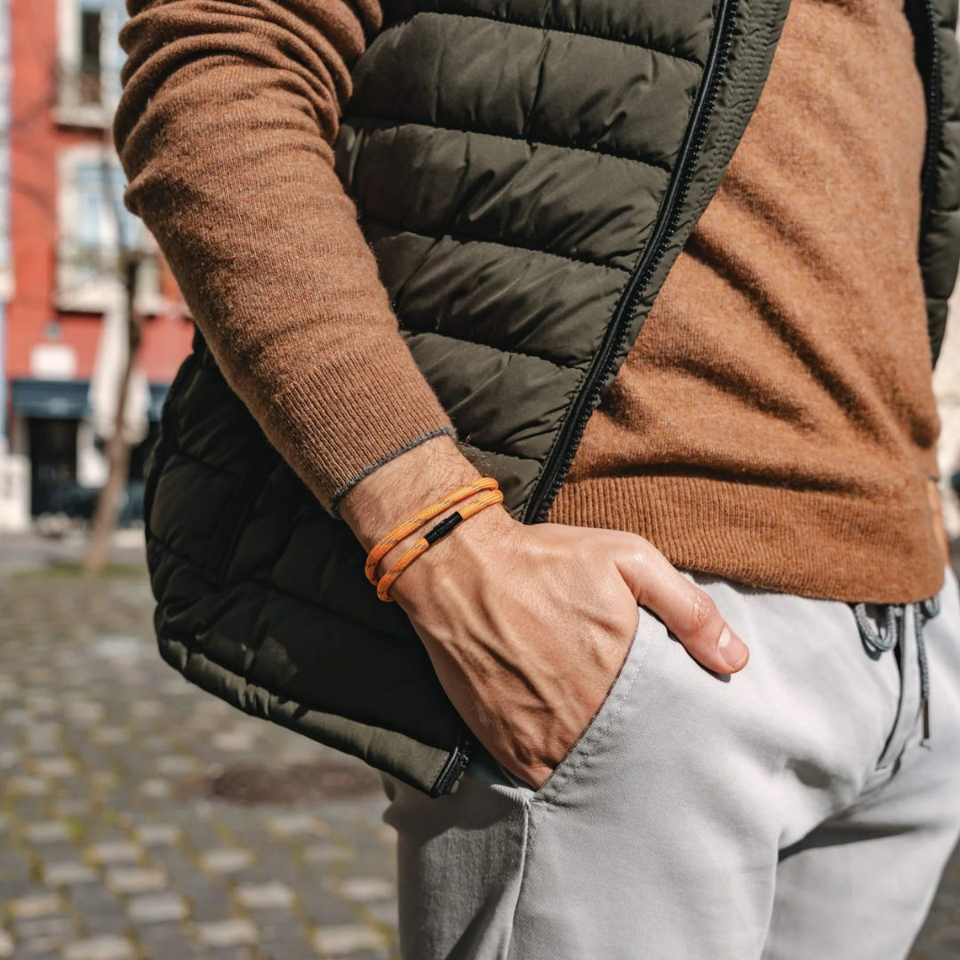 Orange minimalistisches Seilarmband