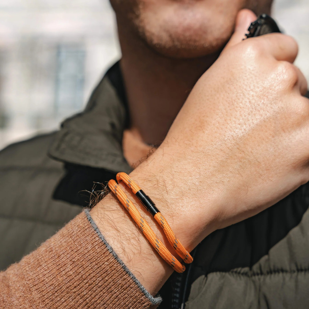 Orange Minimalist Rope Bracelet