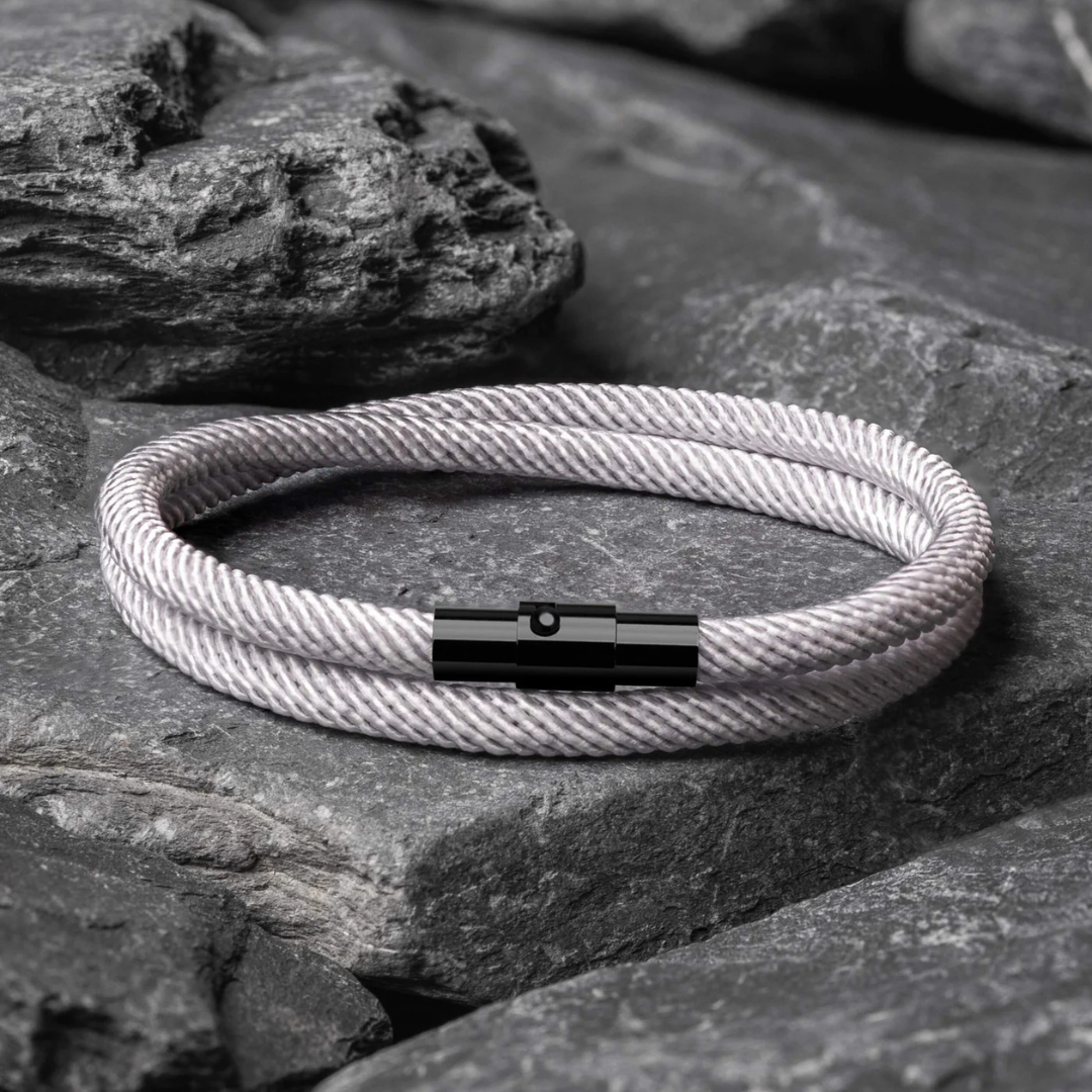 Graues minimalistisches Seilarmband