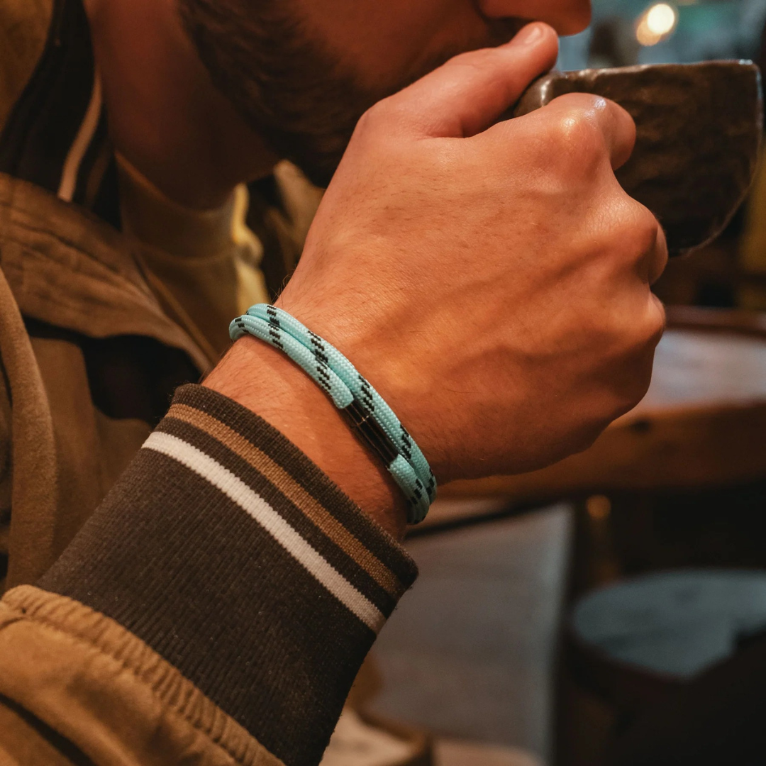 Hellblau minimalistisches Seilarmband