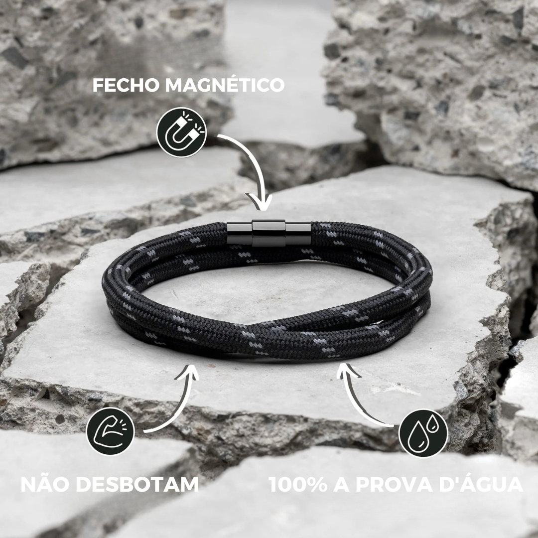 Schwarzes minimalistisches Seilarmband
