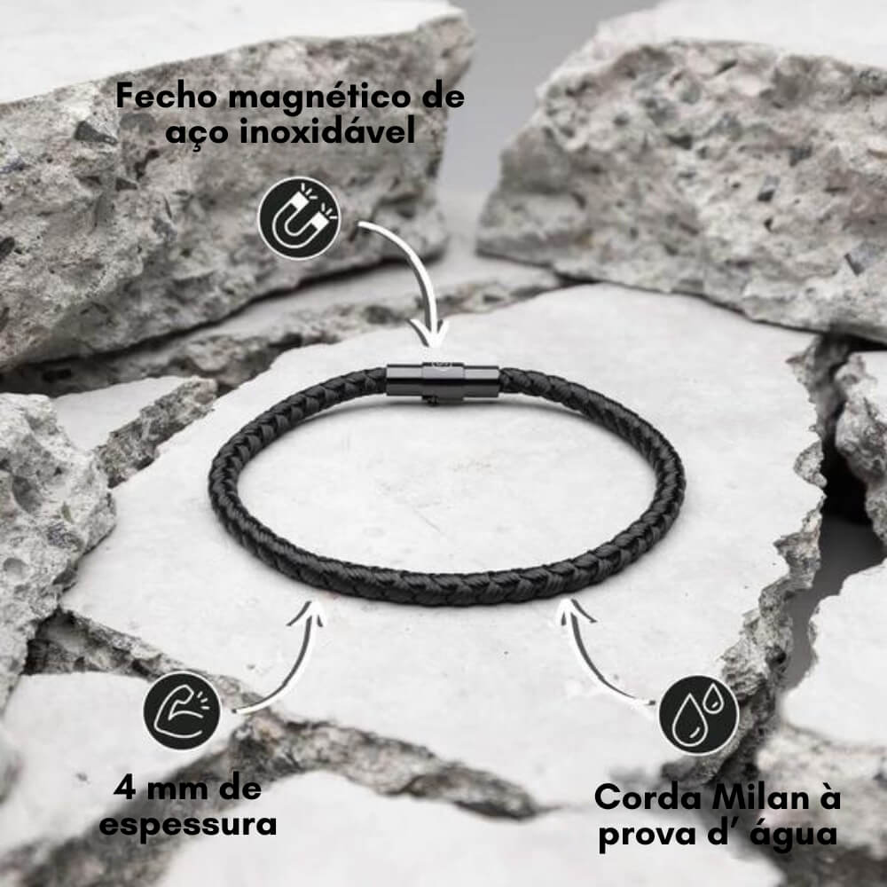 Schwarzes minimalistisches Seilarmband