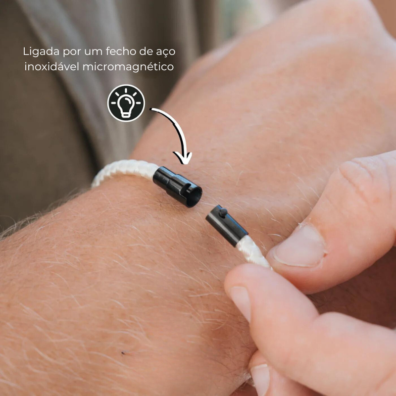 Weißes minimalistisches Seilarmband