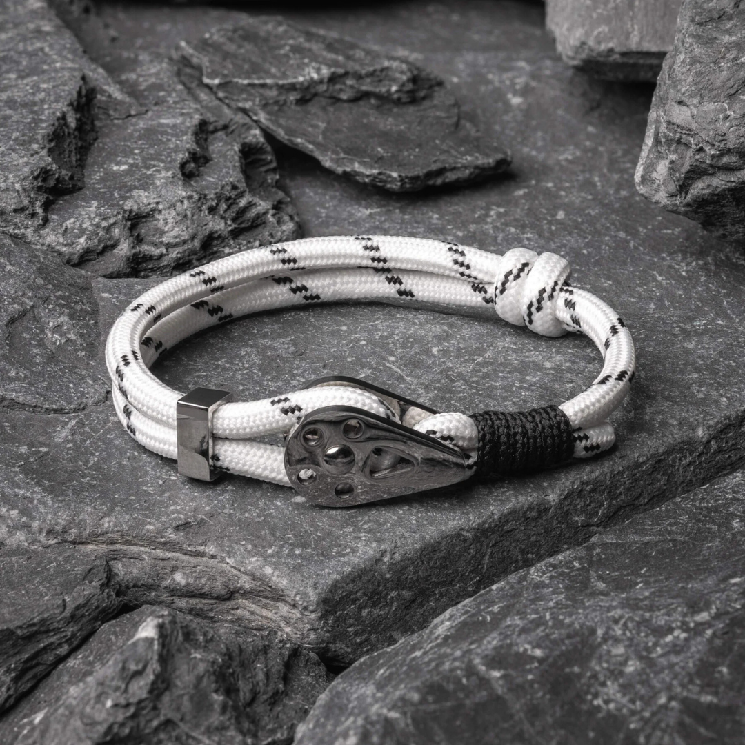 White Silver Rope Bracelet