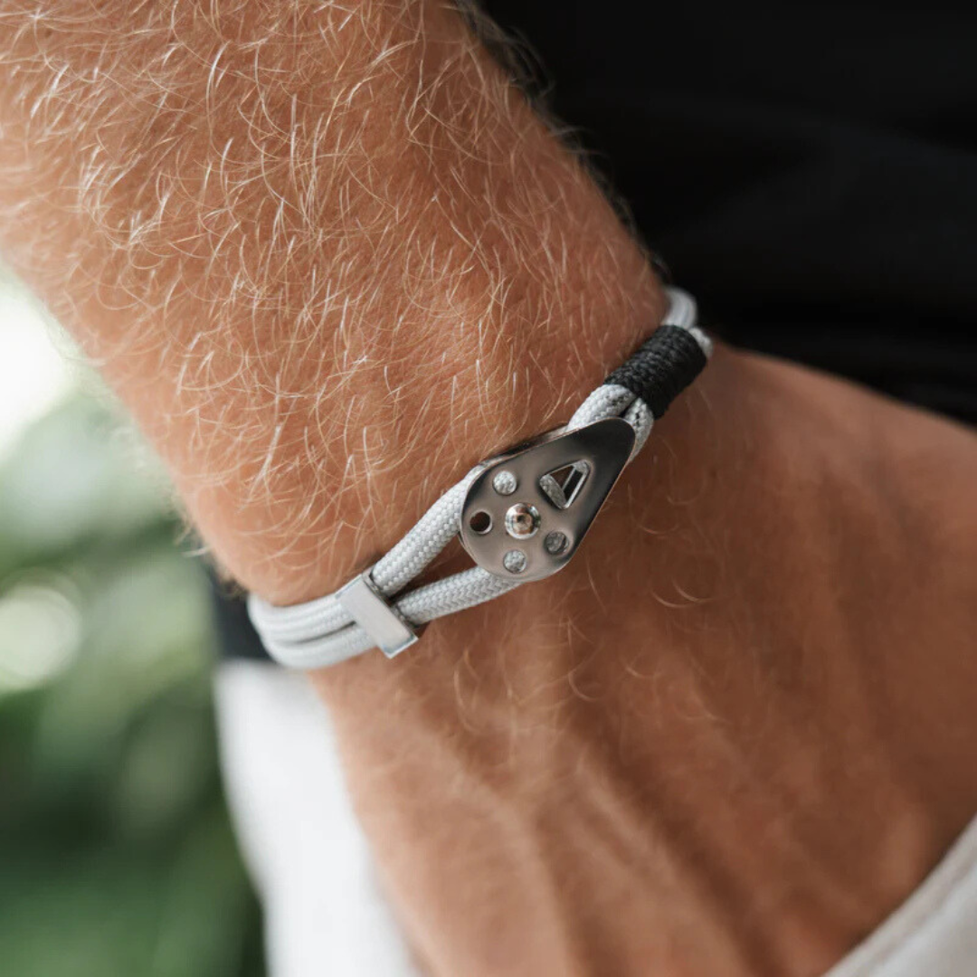 Grey Silver Rope Bracelet