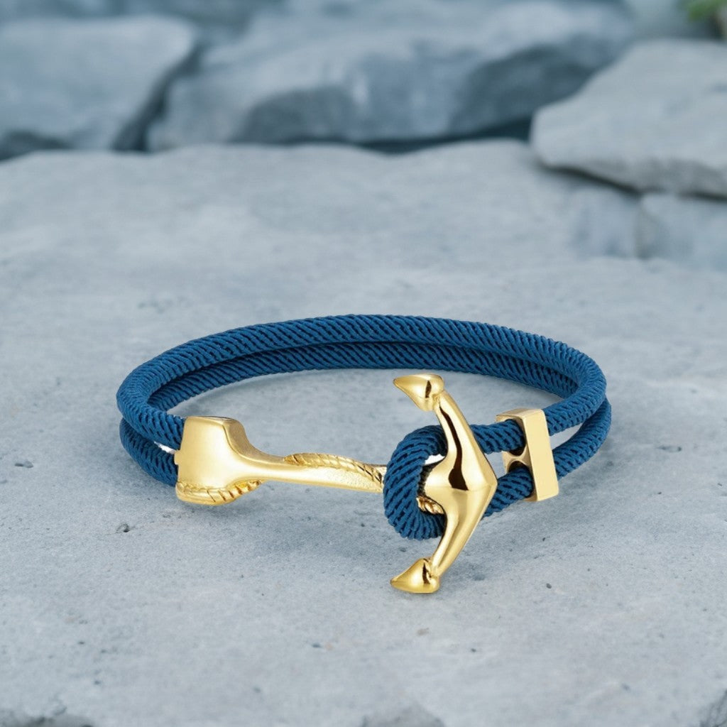 Blue Survival Rope Bracelet