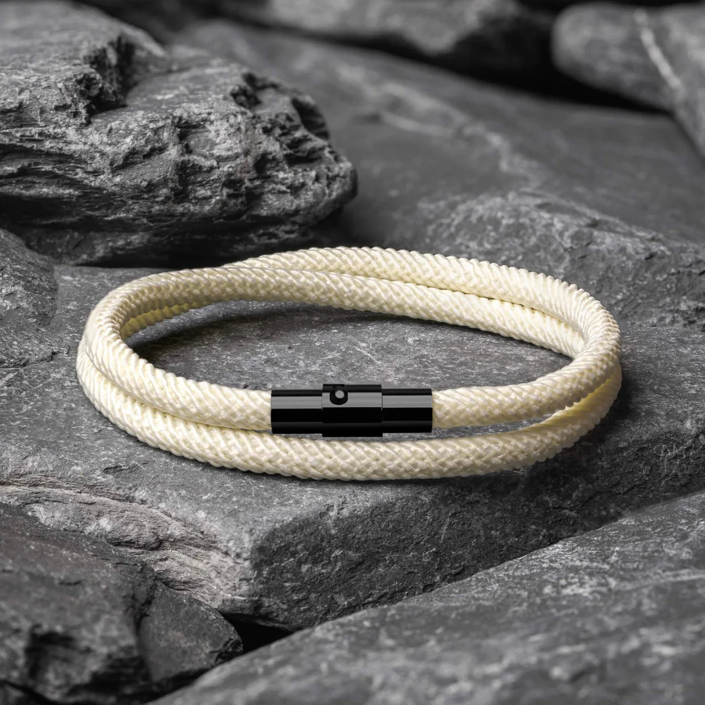 White Minimalist Rope Bracelet