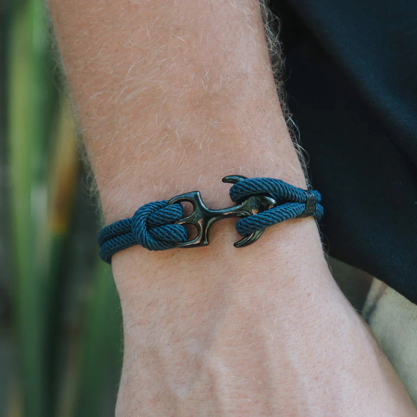 Blue Anchor Rope Bracelet