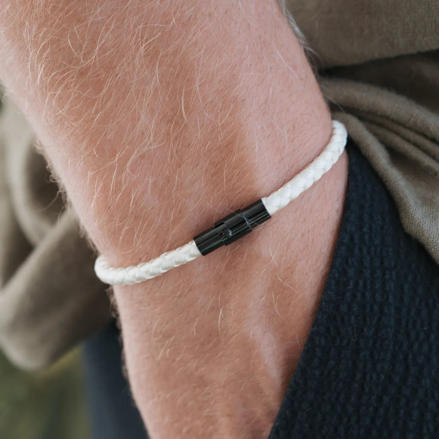 White Minimalist Rope Bracelet