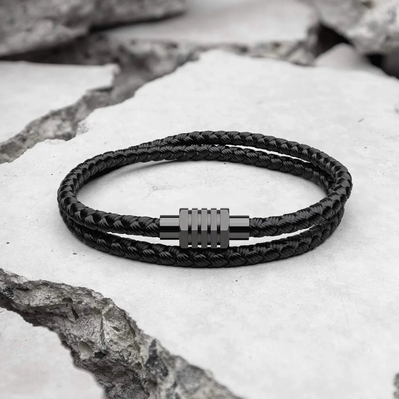 Black Minimalist Rope Bracelet