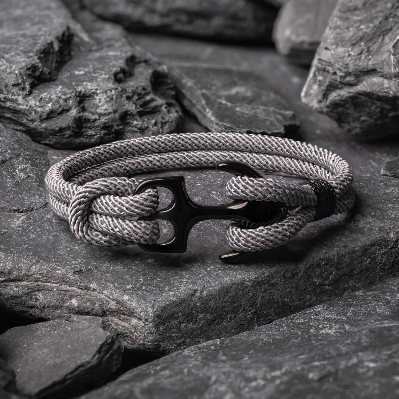 Grey Anchor Rope Bracelet