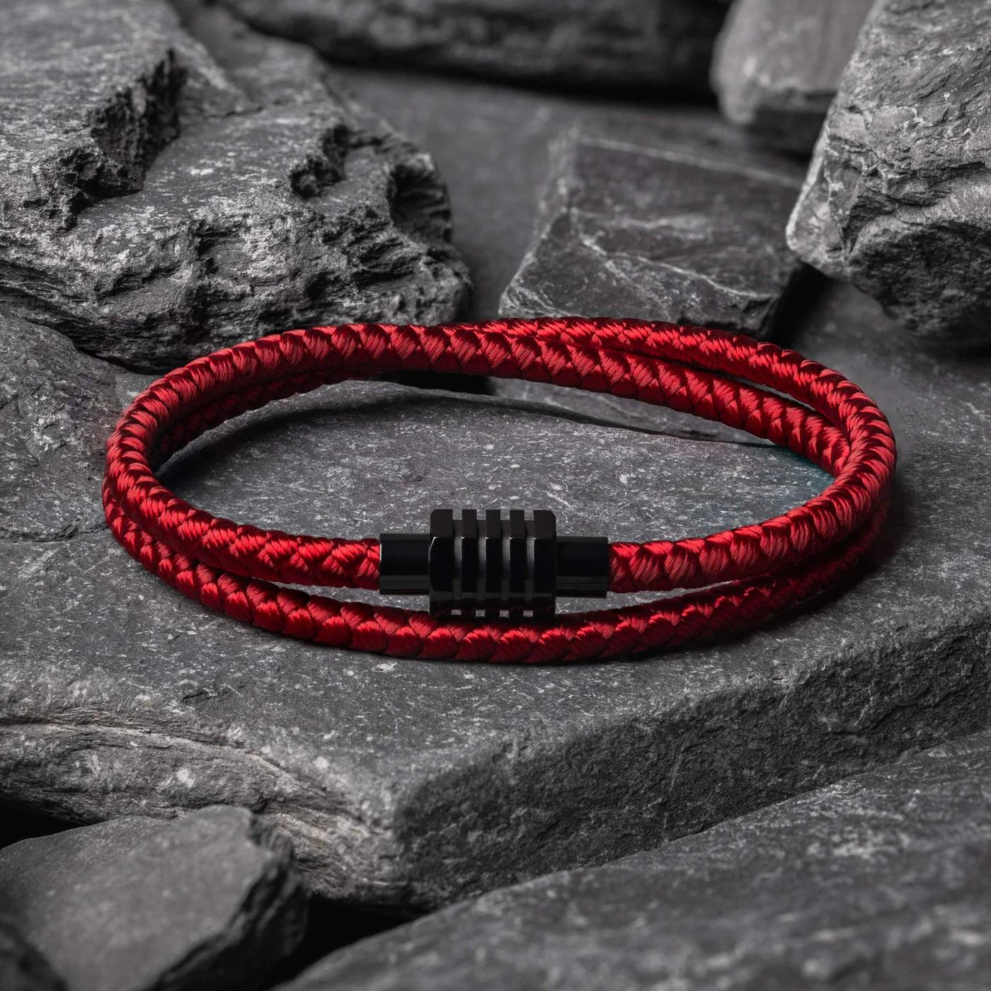 Red Minimalist Rope Bracelet