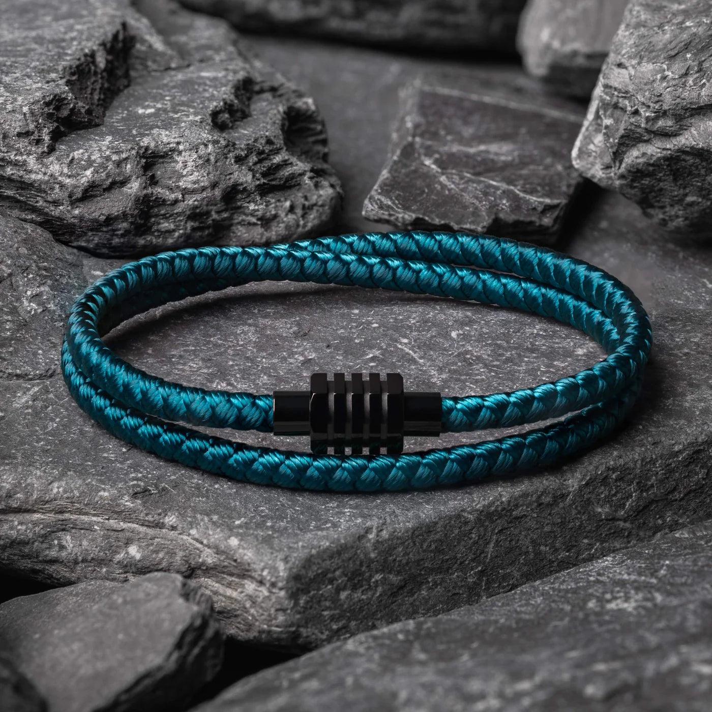 Peacock Blue Minimalist Rope Bracelet