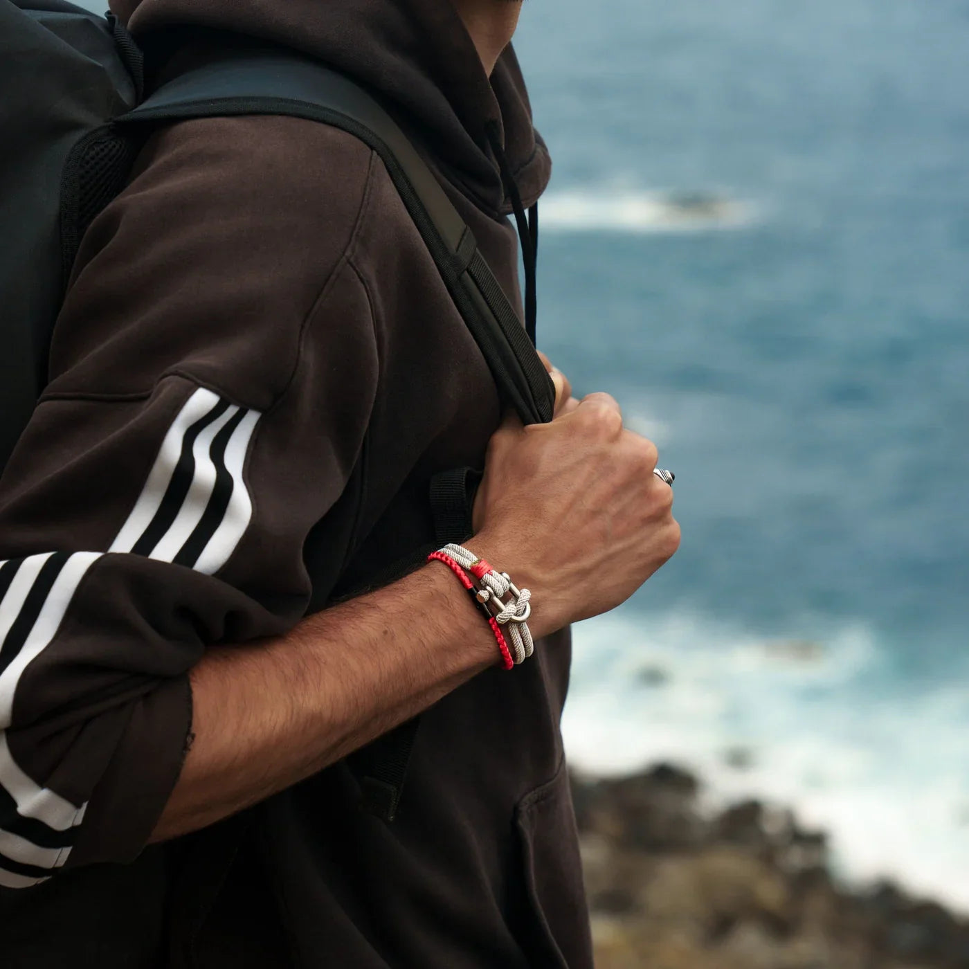 Red Minimalist Rope Bracelet