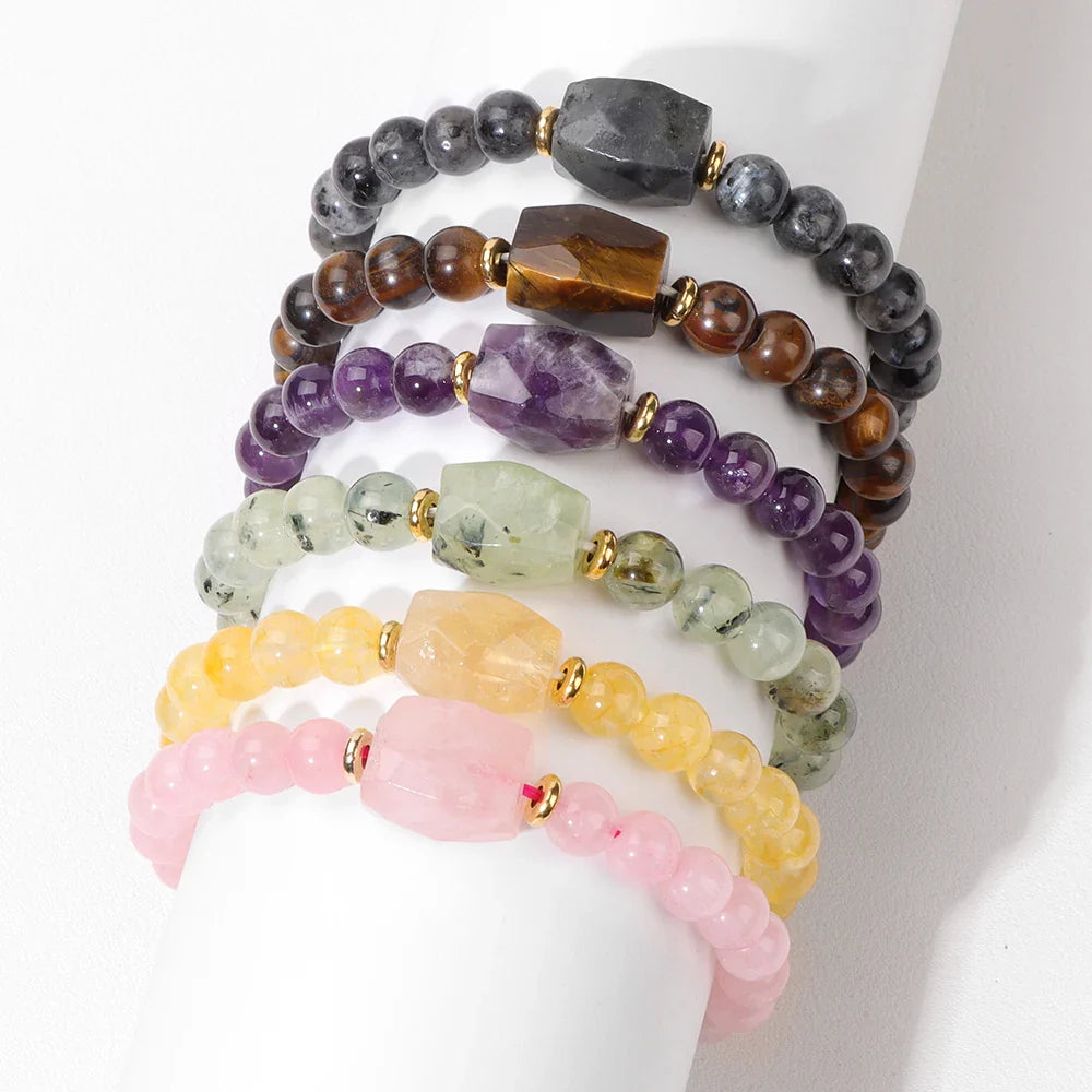 Black Labradorite Stone Bracelet