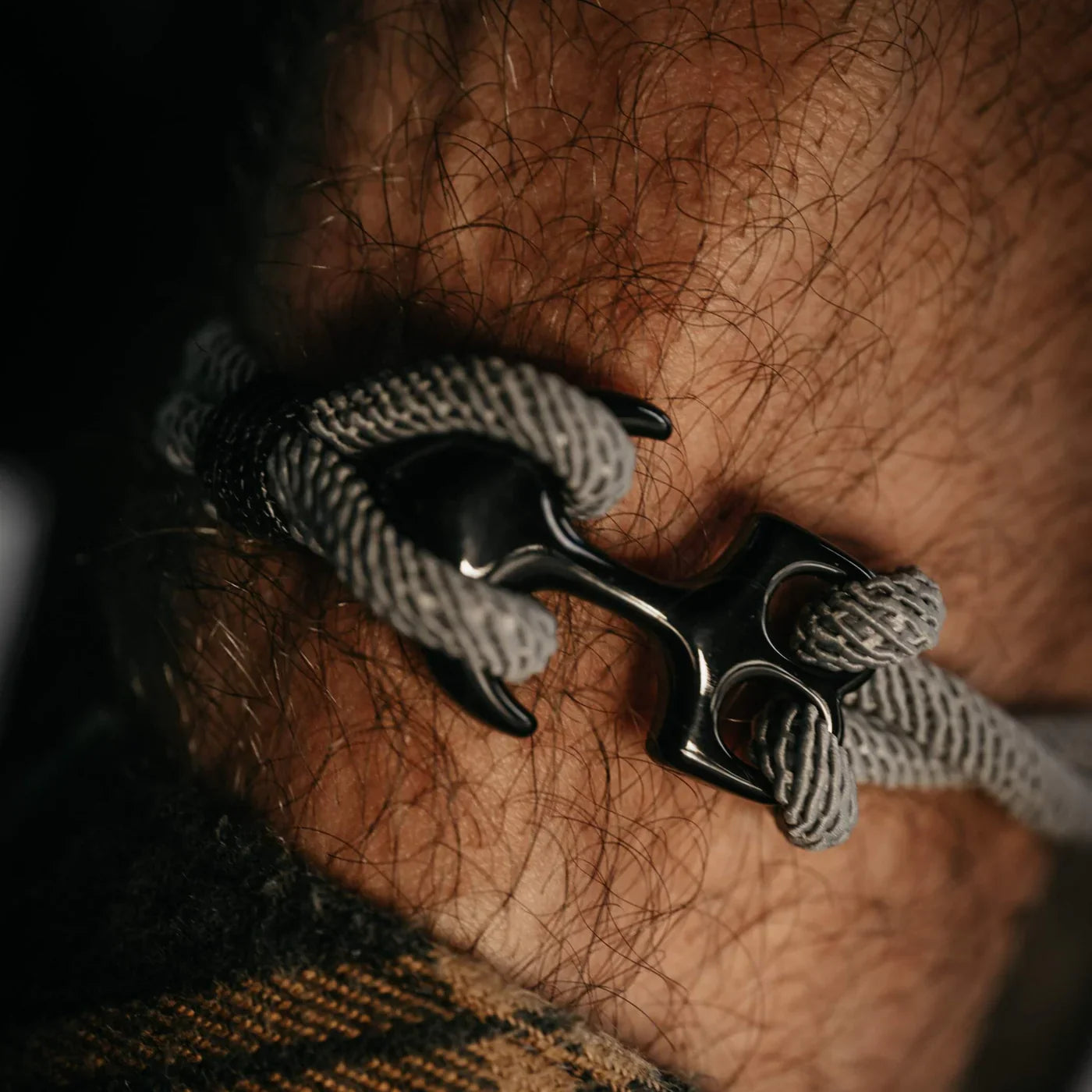 Grey Anchor Rope Bracelet