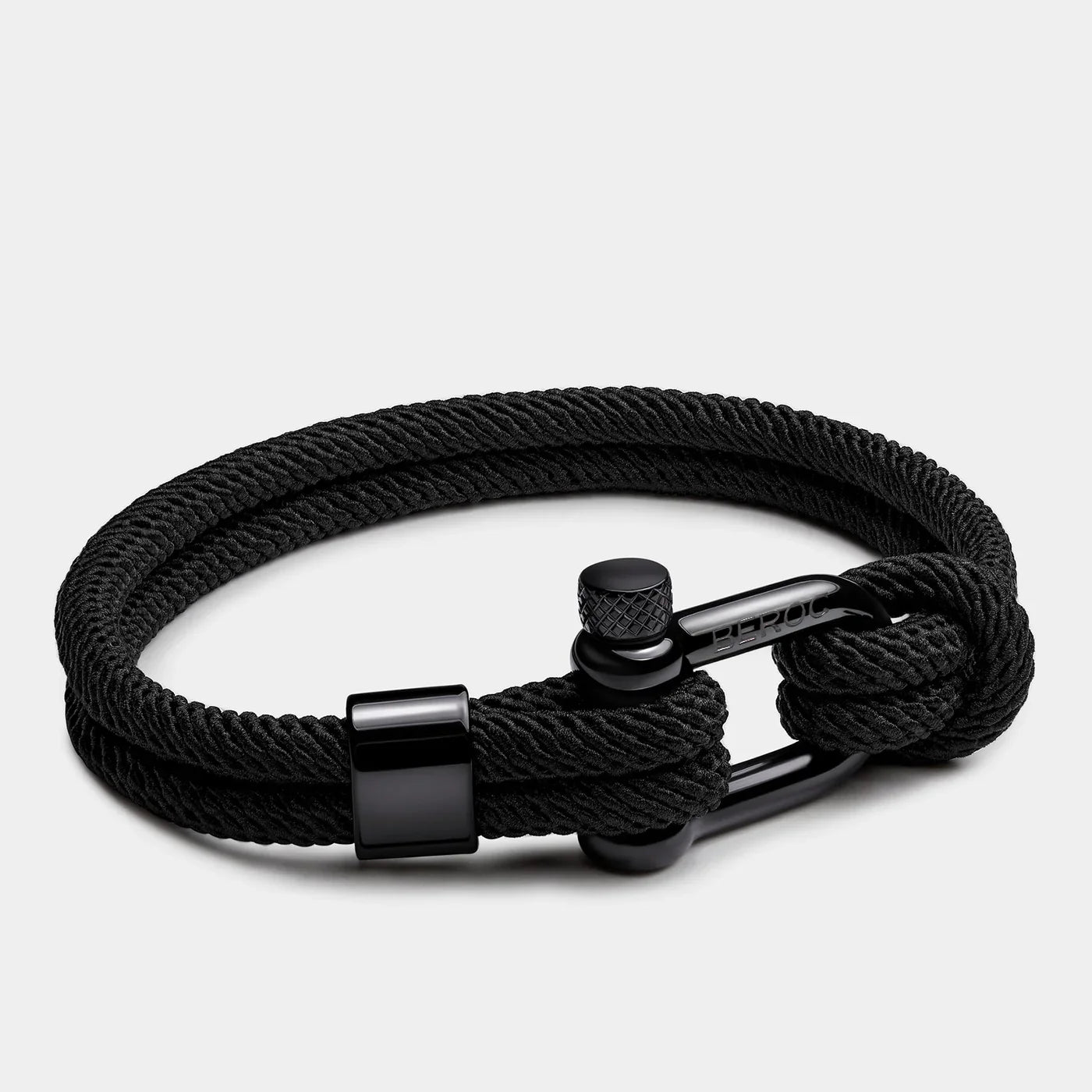 Schwarzes Seilarmband