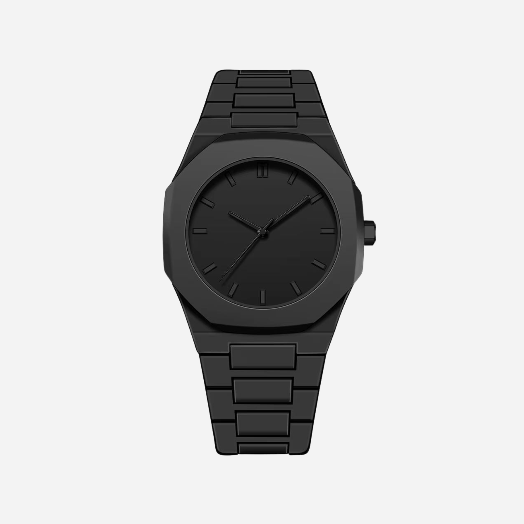 Schwarz minimalistische Kohlefaseruhr