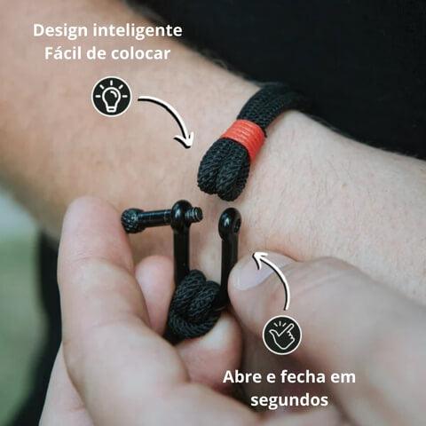 Schwarzes Seilarmband